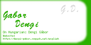 gabor dengi business card