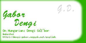 gabor dengi business card